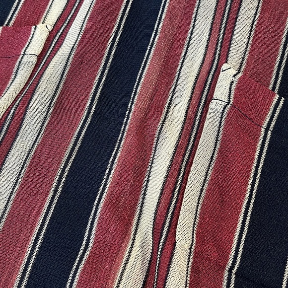 Chanel 06/C Burgundy Striped Buttoned-Henley Tunic - Picture 11 of 15